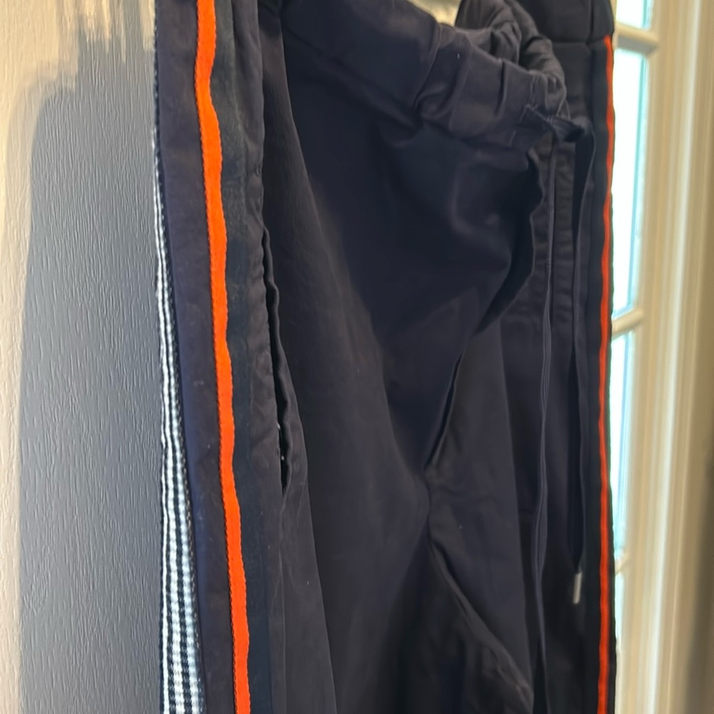 Anthropologie navy pants with side details
